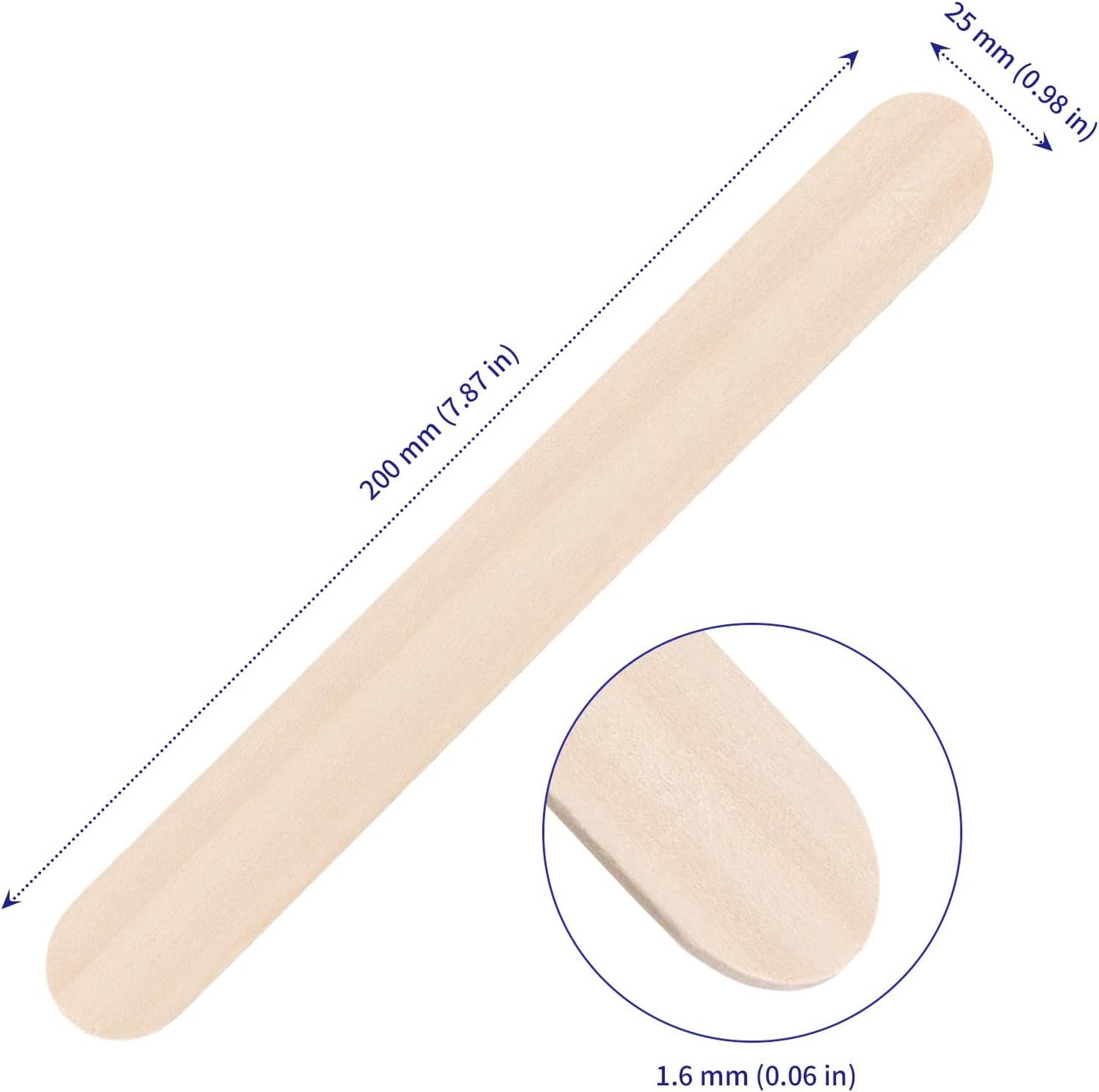 SOUJAP 600pcs 8 Inch Popsicle Sticks, Wooden Craft Sticks Bulk, Wood Ice Cream Sticks for Crafts Projects