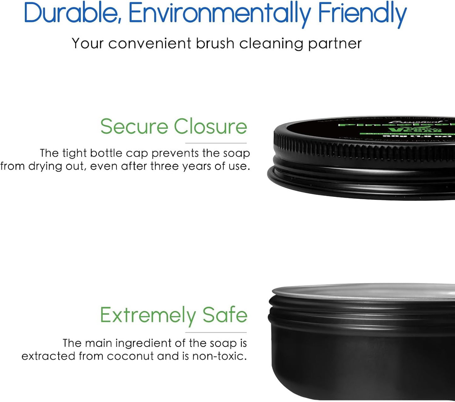 Bougimal Paint Brush Cleaner Soap, Artist Series, Solvent Free Natural Vegetable Glycerin Paint Brush Cleaner for Cleaning Oil Paint Brushes, Acrylic Paint Brushes, Watercolor Brushes, 2 Pack(3.6Oz)