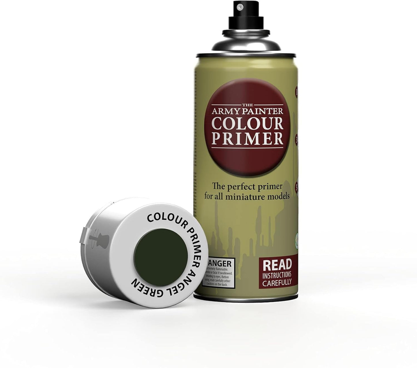 The Army Painter Colour Primer Angel Green, 400 mL Acrylic Spray Primer, Spray Paint Basecoat for Miniature Priming, Tabletop Roleplaying, Boardgames, and Wargames Miniature Modelling