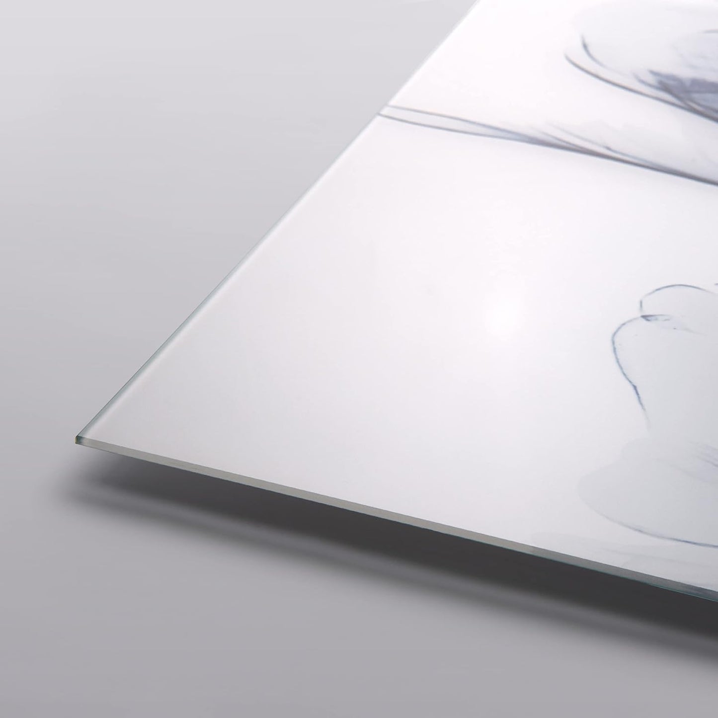 Empire Art Direct Frameless Free Floating Tempered Glass Panel Graphic Wall Art Ready to Hang, 24" x 48", Three Blue Tulips, Flower wall art