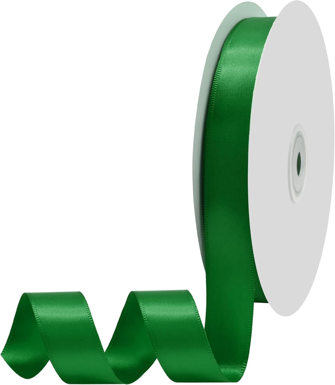 Forest Green Satin Ribbon 3/4" X 50 Yards Solid Color Double Faced Ribbons Perfect for Crafts Wedding Decor Bow Making Arts Sewing and More