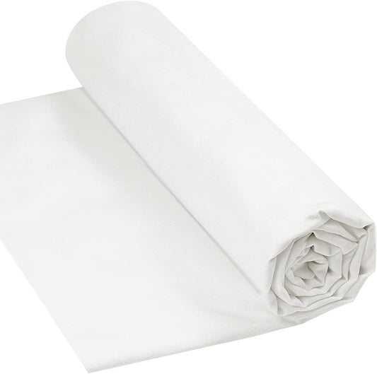 HOTGODEN Light Weight 100% Cotton Muslin Fabric: 59 inch x 2,5,10 Yards Bleached Muslin Linen Fabric Material for Sewing Material Apparel Cloth