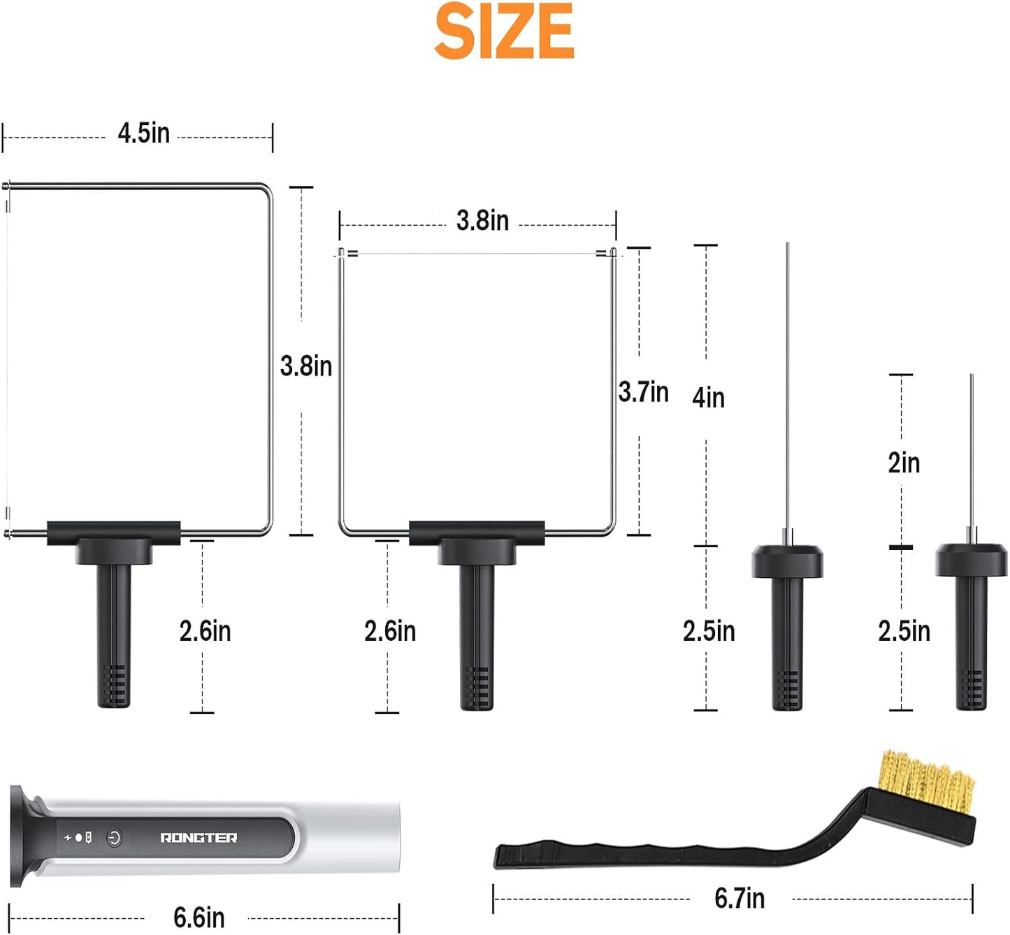 4 in 1 Hot Wire Electric Foam Cutter Kit, Styrofoam Cutting Tool 15W/ 6V with Case, Heated Foam Carving Knife Kit (Toolbox White)