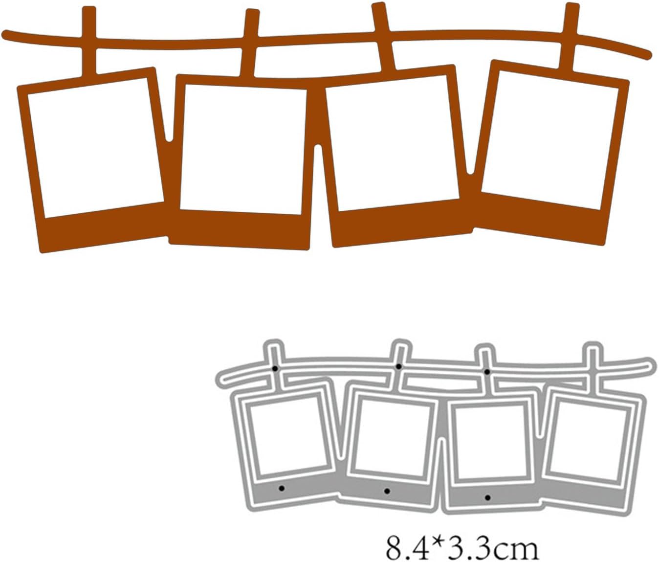 Cutting Dies Metal Stencils Scrapbooking Tools DIY Embossing Template for Paper Card Making Album Arts Crafts Supplies (Photos-8.4x3.3cm)