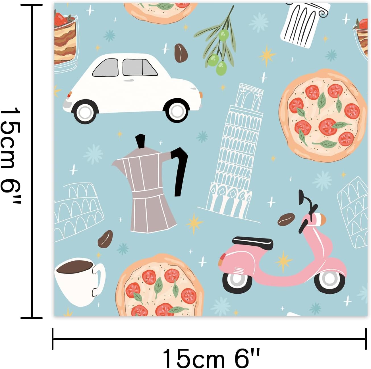 48 Sheets 24 Designs Scrapbook Paper Pad, 6"×6" Single-Sided Decopodge Craft Cardstock Paper,Scrapbooking DIY Decorative Background Cardmaking Supplies.Cactus&Cartoon