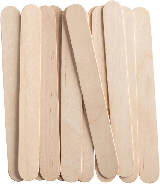 Comfy Package [Case of 6,000] Jumbo 6 Inch Wooden Multi-Purpose Popsicle Sticks, Craft Sticks for ICES, Ice Cream, Waxing, Tongue Depressor Wood Sticks