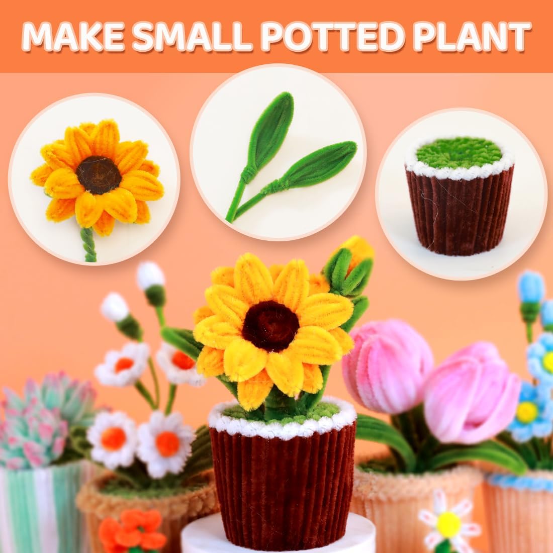 GAGANIU 500pcs Pipe Cleaners, Pipe Cleaners for Crafts, Craft Supplies Multicolor Chenille Stems for Art&Craft Christmas DIY Projects(Green Glitter)