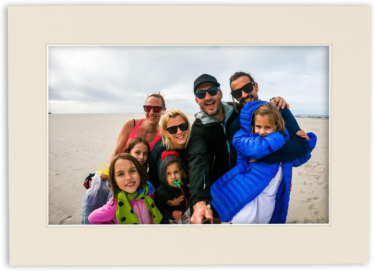 5x7 Mat for 8.5x11 Frame - Precut Mat Board Acid-Free Textured Cream 5x7 Photo Matte For a 8.5x11 Picture Frame, Premium Matboard for Family Photos, Show Kits, Art, Picture Framing, Pack of 100 Mats