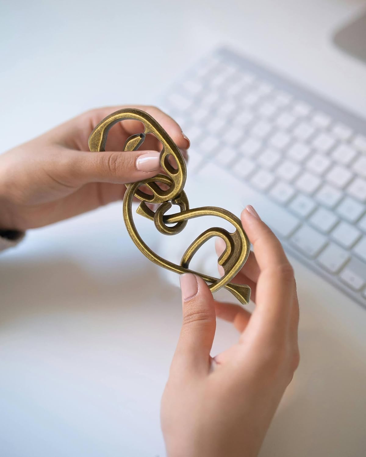 Fun Metal Brain Teaser Puzzle Games - Adults Mind 3D Toys -Teens IQ Insight Challenge - Educational Gift for Ages 12+ （3PCS）