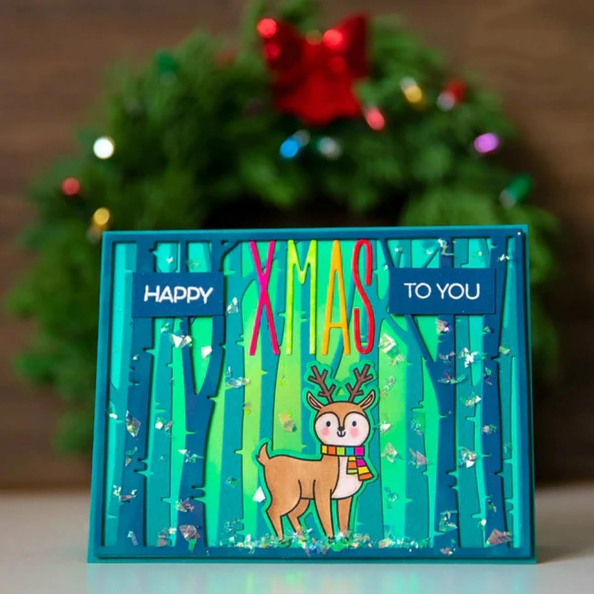 Cutting Dies Metal Stencils Scrapbooking Tools Flowers Lace Frame DIY Embossing Template for Paper Card Making Album Arts Crafts Supplies (Tree Frame A-11.1x14.3cm)