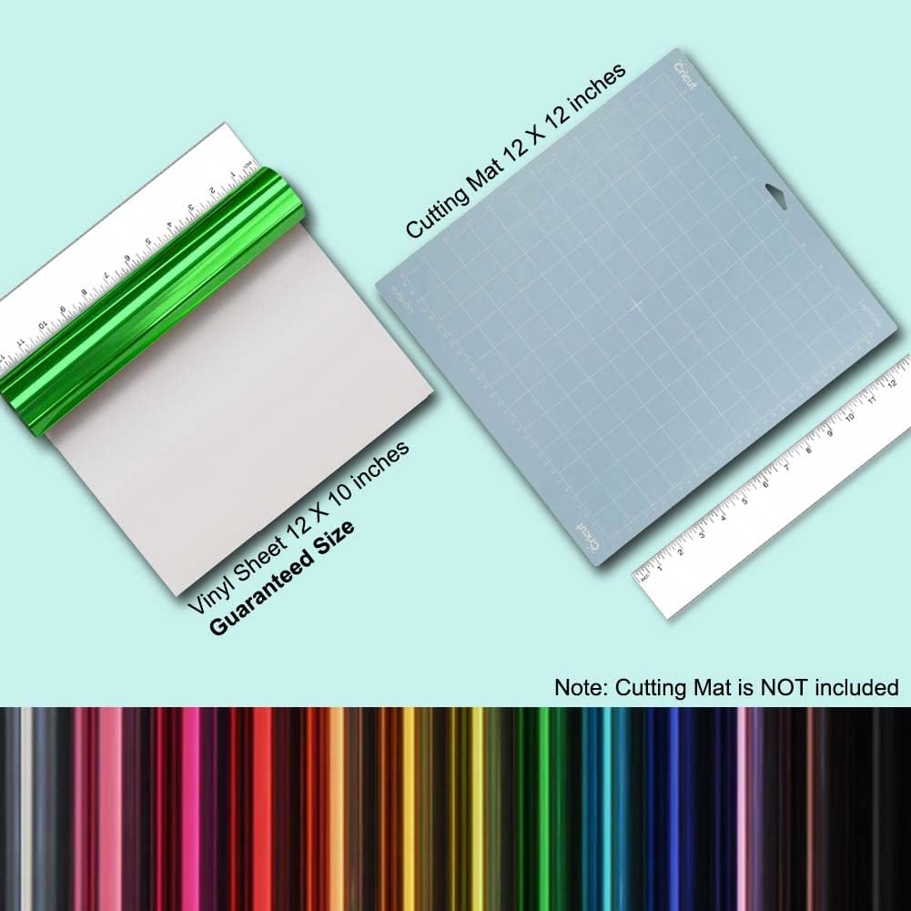 Tvinyl Warehouse Green Foil HTV Metallic Heat Transfer Vinyl Roll 12" x 6FT for All Cutter Machine