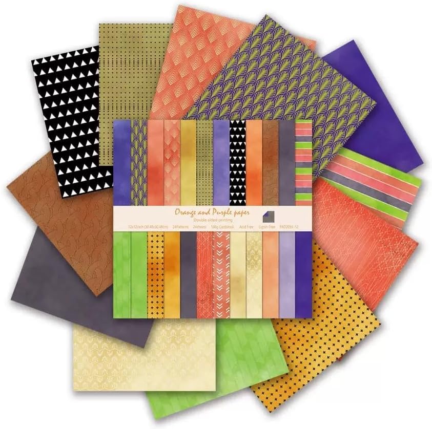 Boho Scrapbook Paper Vintage Flower Pattern Papers Pad 12×12,24 Sheets Double-Sided Bobo Floral Scrapbooking CardStock Paper Pad for Holiday Cardmaking DIY Origami Papers.