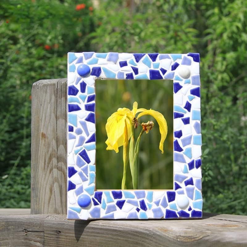 0.78"-1.57" Irregular Ceramics Mosaic Tiles,1.1LB Mosaic Pieces Stones for Home Decoration DIY Craft Plates Flowerpots Vases Cups Mosaic Making Supplies (White)