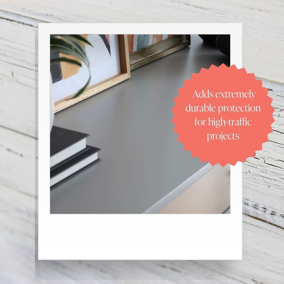 Clear Coat - Eco-Friendly Clear Satin Sheen Top Coat for Chalk Style Furniture Paint, Very Durable, Non Yellowing, Waterproof Sealant for High Traffic Furniture - Indoor/Outdoor - (4 oz)