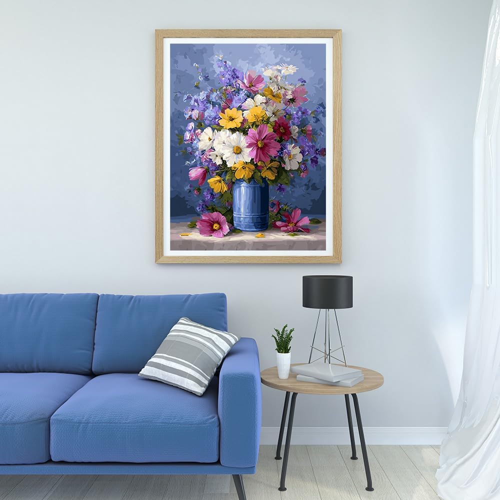 Moohue 14 ct Counted Cross Stitch Kits for Adults Flowers Cross Stitch Patterns Stamped Printed Cross Stitch Kits (Flowers 15)