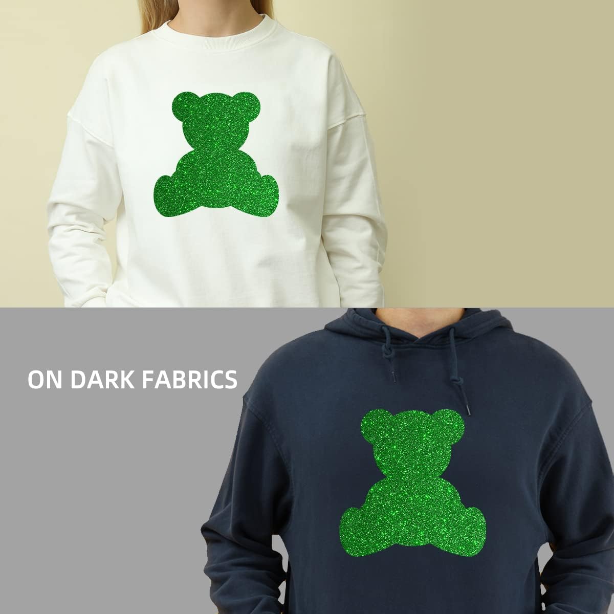 Green Grass Glitter HTV Heat Transfer Vinyl Bundle 8 sheets-12 x12 Iron on Vinyl for T Shirts Hats Clothing Compatible with Cricut Cameo Heat Press Machine