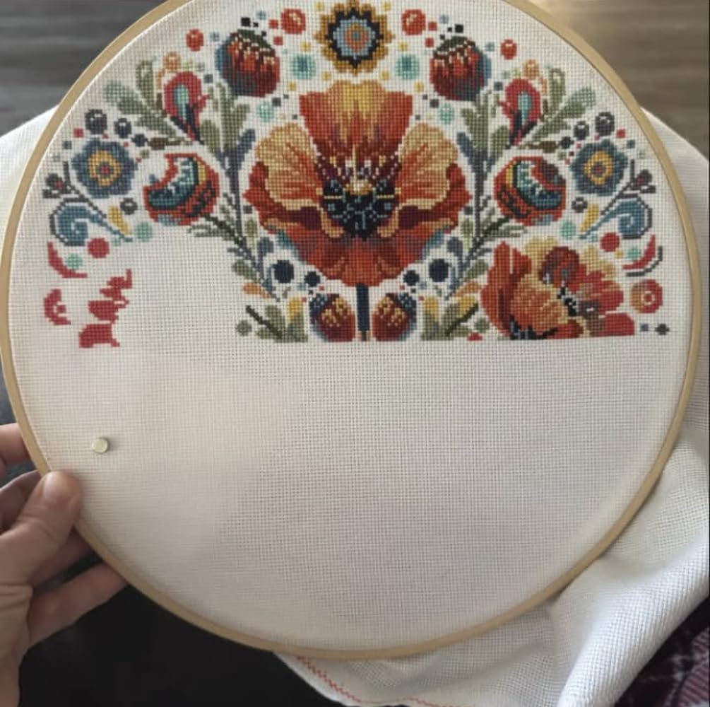 Aida Cloth 25 Count Cross Stitch Fabric,19×28inch (25CT,White)