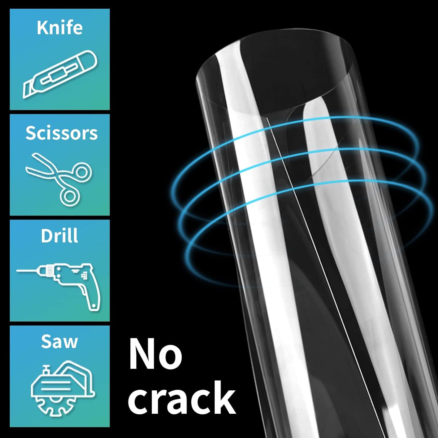 Art3d 5-Pack of 16×20" PET/Plexiglass Sheets, Transparent Clear Flexible Plastic Sheet Panels for Craft, Picture Frames, Sign Blank, DIY Display Project