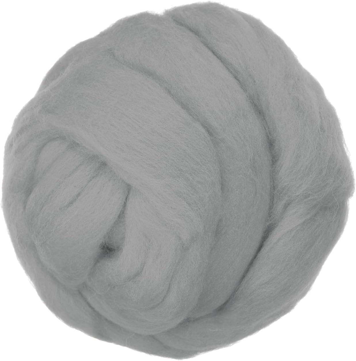 PATIKIL Wool Roving Yarn, 250G/8.8OZ Felting Wool Pure Roving Yarn, Light Gray