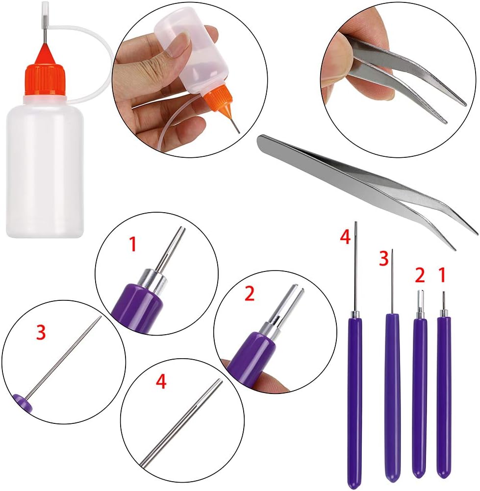 MDLUU Paper Quilling Kit with 1860 Strips and Quilling Tools and Storage Box, Paper Quilling Craft Great for DIY Learning Class, Home Decoration, Birthday Gift