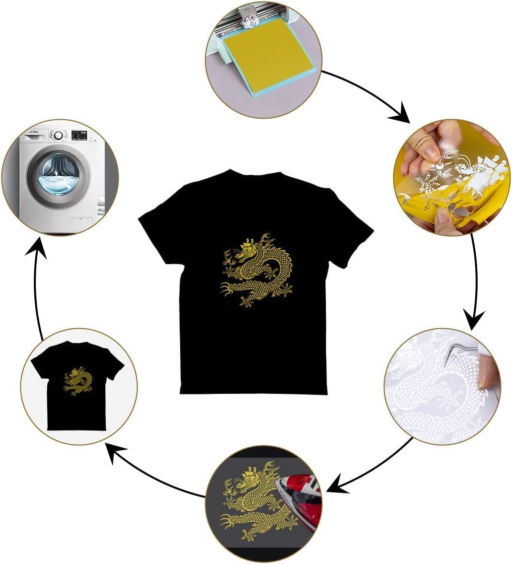 Heat Transfer Vinyl Bundle - 43 Pack 12" x 10" PU Iron on Vinyl for T-Shirt, 32 Assorted Colors HTV Vinyl for Heat Press Machine - Easy to Cut, Weed & Transfer