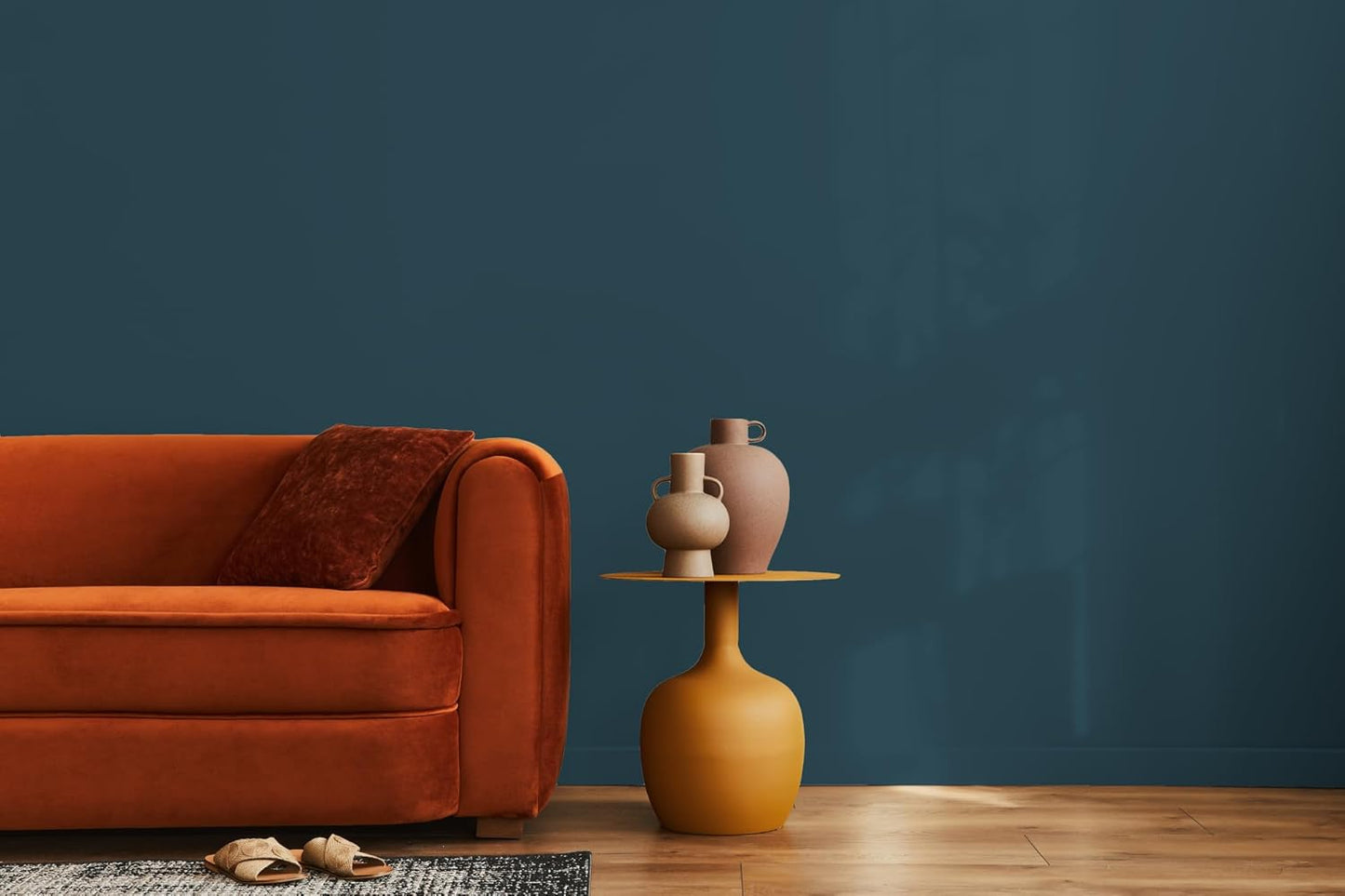 EVOLVE Paint & Primer: Environment-friendly, Eggshell with One-coat Coverage for Interior & Exterior surfaces (Deep Blue, 1-Gallon)