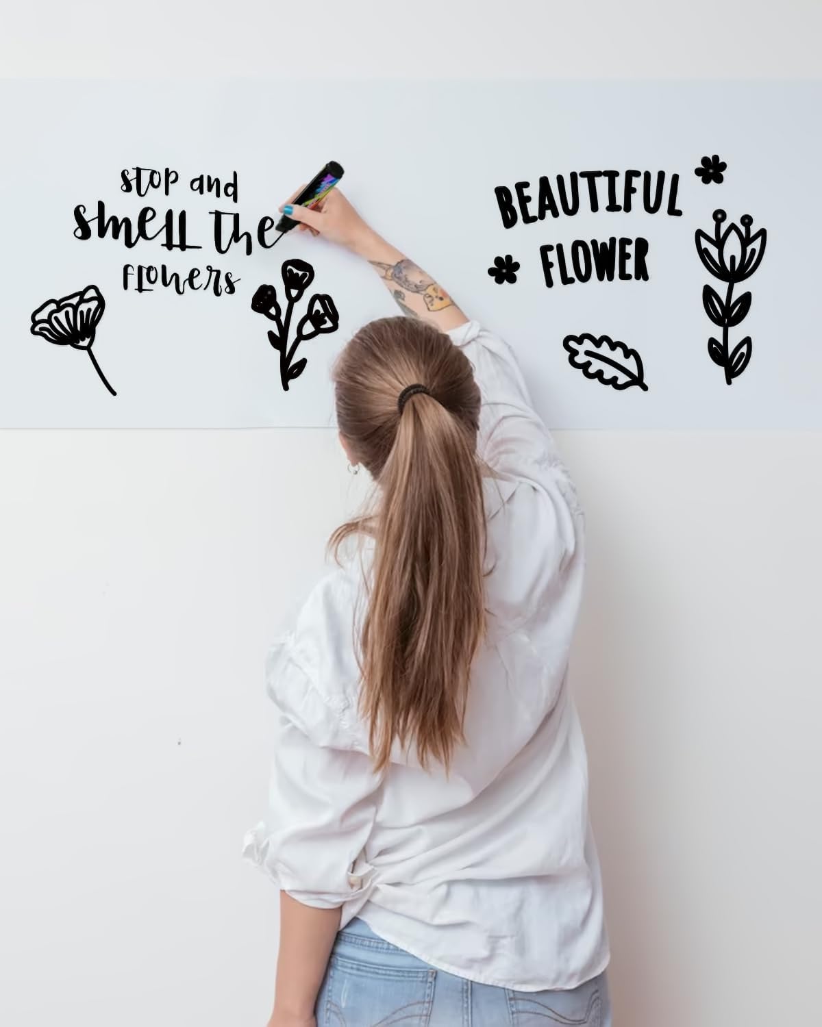 FansArriche Acrylic Paint Markers, 15mm Jumbo Felt Tip, Black and White Colored Waterproof and Permanent Paint Pens for Tagging, Signs, Calligraphy, and Outdoor Paintings