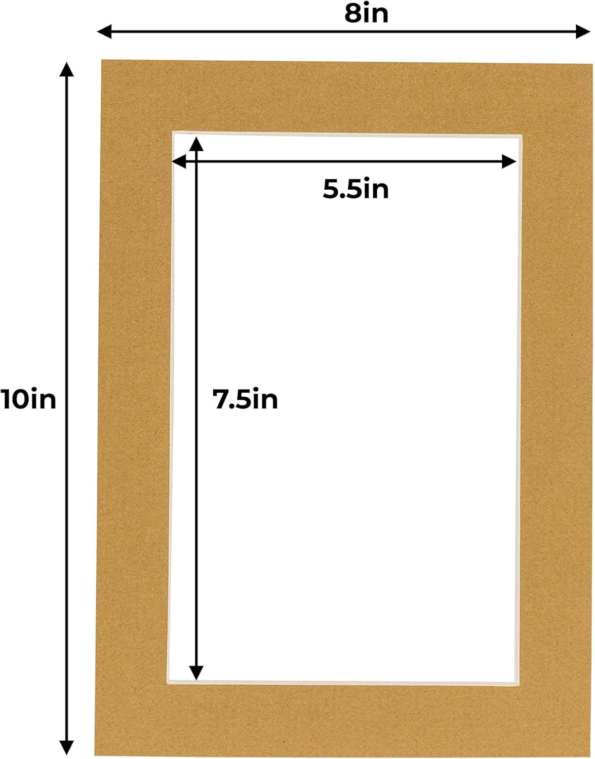 8x10 Mat for 6x8 Photo - Precut Rattan Beige Picture Matboard for Frames Measuring 8 x 10 Inches - Bevel Cut to Display Art Measuring 6 x 8 Inches - Acid Free ONE MAT with Backing Board & Clear Bag