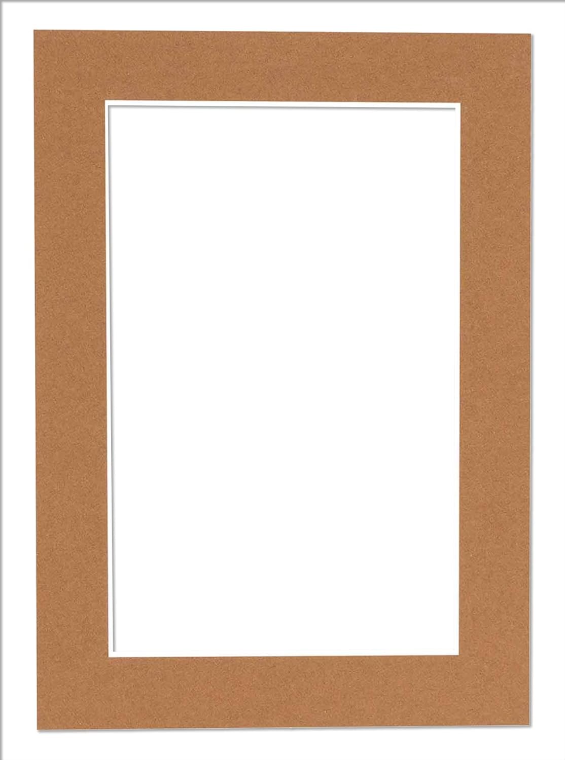 Pack of 25 Acid Free 11x14 Mats Bevel Cut for 8.5x11 Photos - Aged Oak Brown Precut Matboards With Backing Boards and Clear Photo Mat Bags For Pictures, Photos, Framing - 4-ply Thickness