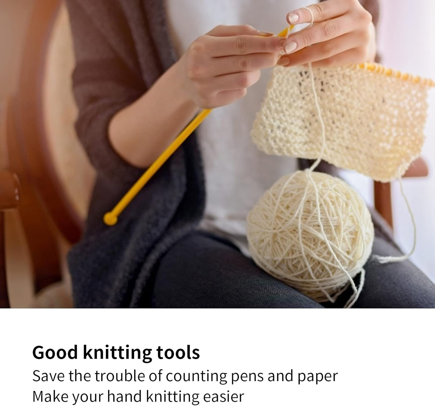 Plastic Knit Counter Knitting Crochet Stitch Marker Row Ring Sewing Tool Craft Accessories Two Color(Two Set)