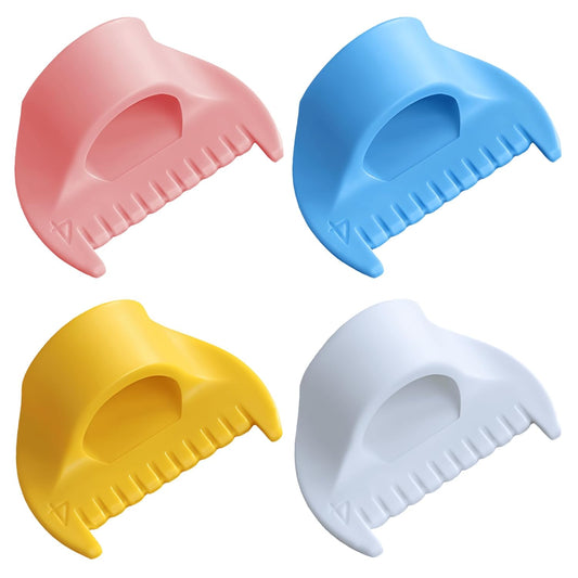 4 PCS 3mm Edge Lock Seam Guide, Mini Sewing Finger Ruler for Hand Sewing, DIY Sewing Kit Tool, Sewing Needle Gauge Measuring Guide, 4 Color