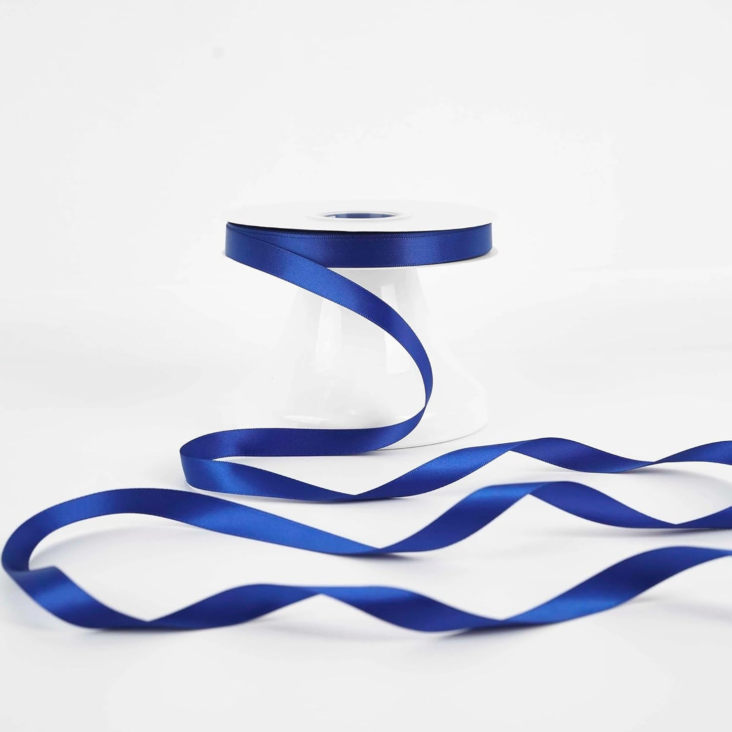 HUIHUANG Royal Blue Ribbon 1/2 inch X 50 Yards Continuous, Double-Faced Satin Ribbon for Gift Wrapping, Bows, DIY Crafts, Flower Bouquet, Independence Day Decoration