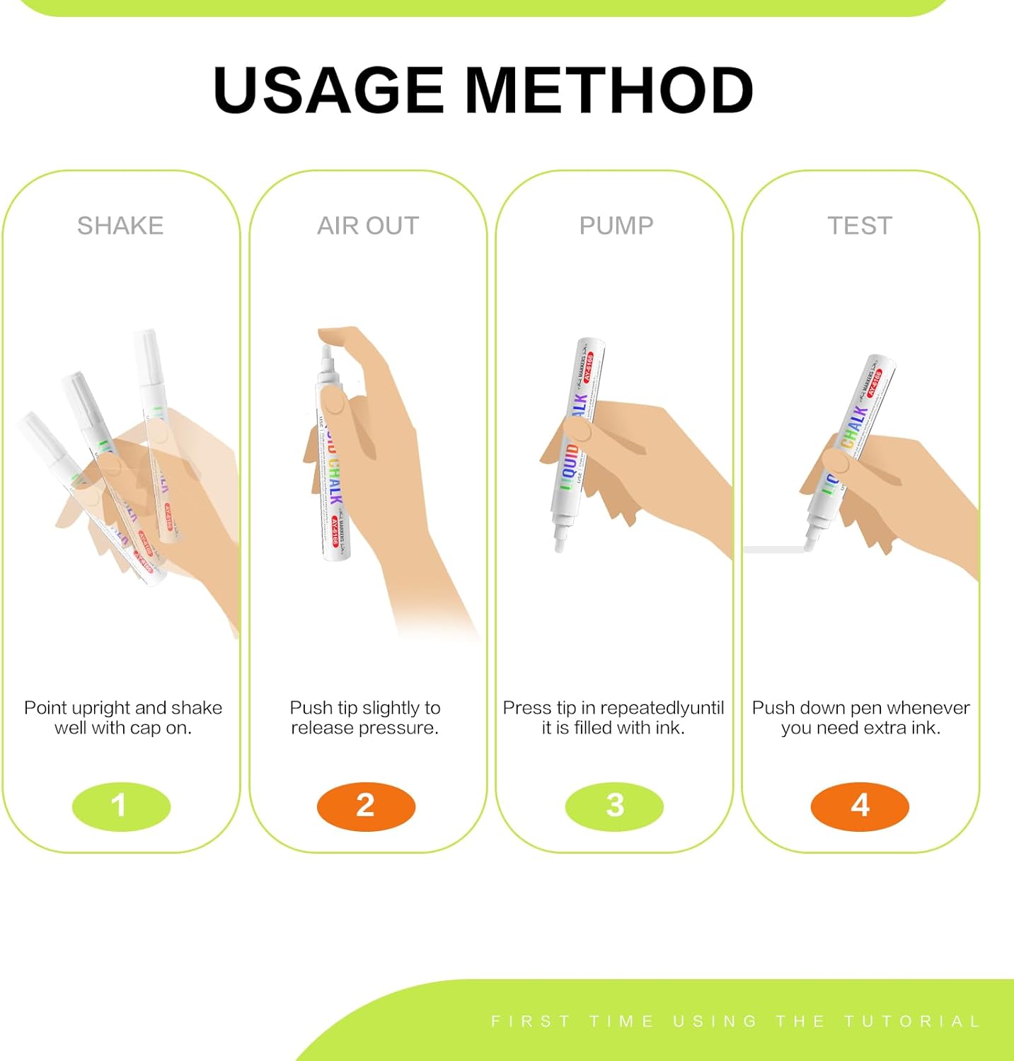 IJIANG Window Chalk Markers Pens, White Liquid Chalk Marker 5 Nib Sizes for Car Windows Glass Mirror Blackboard Signs, Erasable, Dust-Free, Non-Toxic