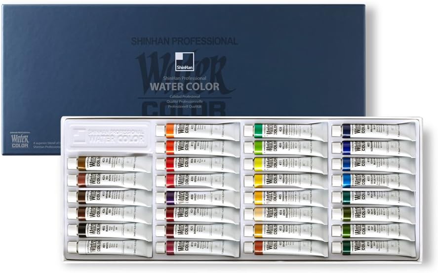 ShinHan Professional Watercolor Paint 7.5ml Tubes 30 Color Set