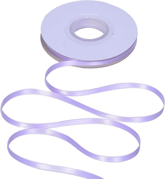 YAMA Light Purple Double Faced Satin Ribbon 1/4 Inch 25 Yards Lilac Ribbon for Gift Wrapping Crafts Hair Bows Wedding Party Decoration
