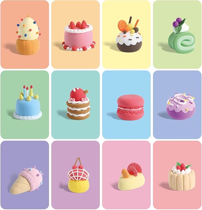 Air Dry Clay for Kids - Modeling Clay Kits, Ultra Light & Soft, Safe & Non-Toxic, 12 Boxes DIY Model Magic Clay 48 Colors with Sculpting Tools und Tutorials, Creative Art Crafts Toys Gifts Boys Girls