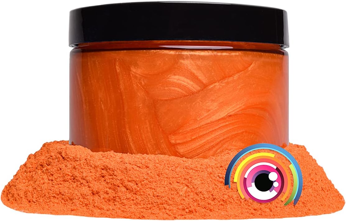 Eye Candy Pigments Premium Orange Mica Powder - Kakiiro Orange (50gr) - for Epoxy, Resin, Soap, Paint, Woodworking, Acrylic Pouring, Bath Bombs, Fishing Lures - DIY Arts and Crafts Additive