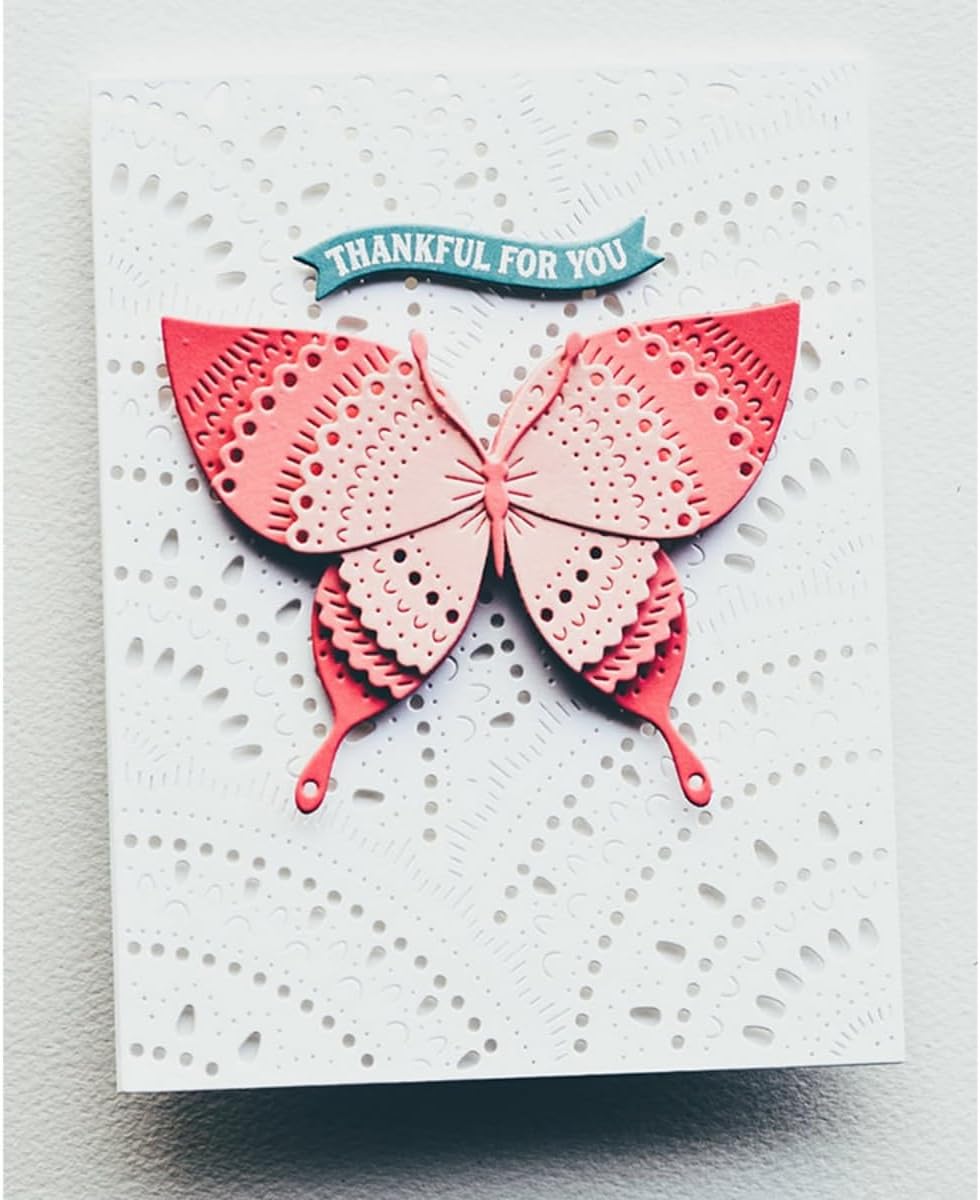 Mvchifay Cutting Dies for Card Making Metal Die-Cuts Scrapbooking Tool Hollow Frame DIY Craft Punch Template Embossing for Paper Album Decor (Hollow Frame-14.2x11cm)