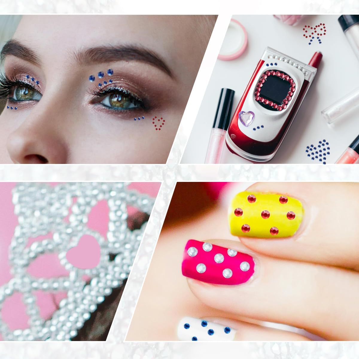 5 Sheets Self Adhesive Pearl Stickers, Flat Back Pearls Sticker, 4 Size Self Adhesive Rhinestone Gem Stickers for DIY Crafts Craft Card Decorations Nail Art Beauty Makeup (Black)