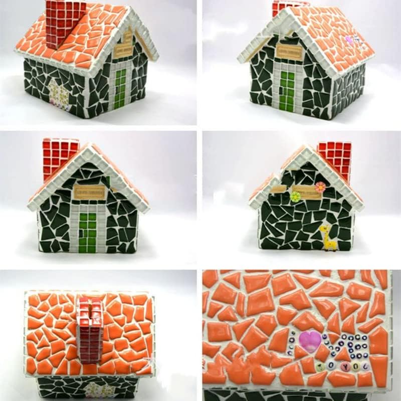 1.1LB Irregular Ceramics Mosaic Tiles, Mosaic Pieces Stones for DIY Mosaic Making Craft Hobby Arts Home Wall Decoration (White)