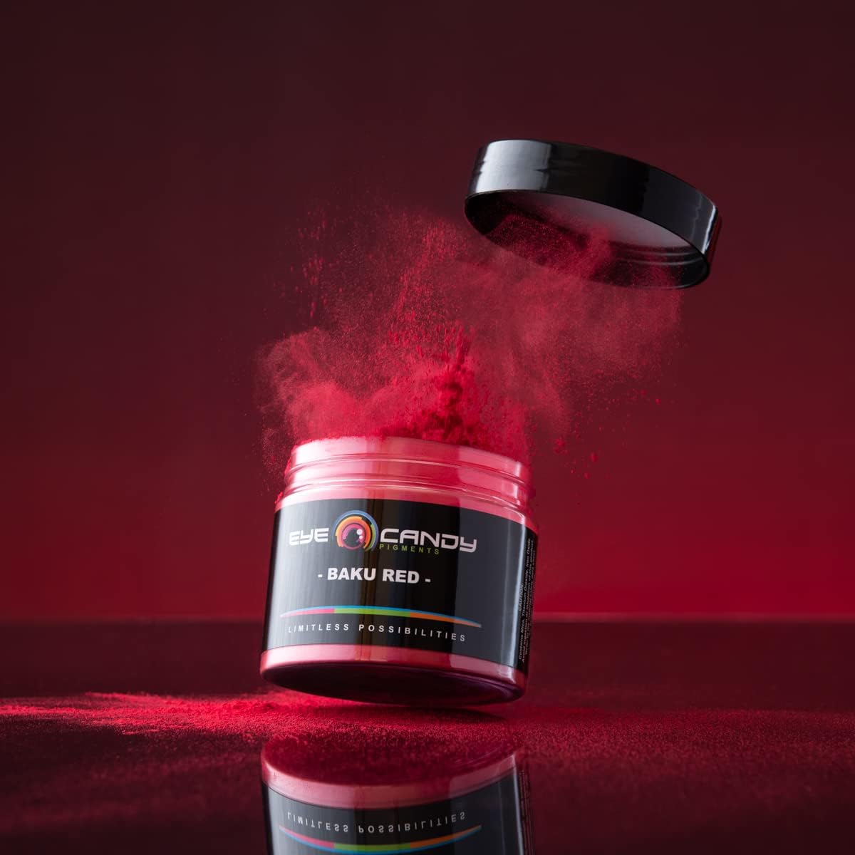 Eye Candy Pigments Premium Red Mica Powder - Baku Red (50gr) - for Epoxy, Resin, Soap, Paint, Woodworking, Acrylic Pouring, Bath Bombs, Fishing Lures - DIY Arts and Crafts Additive