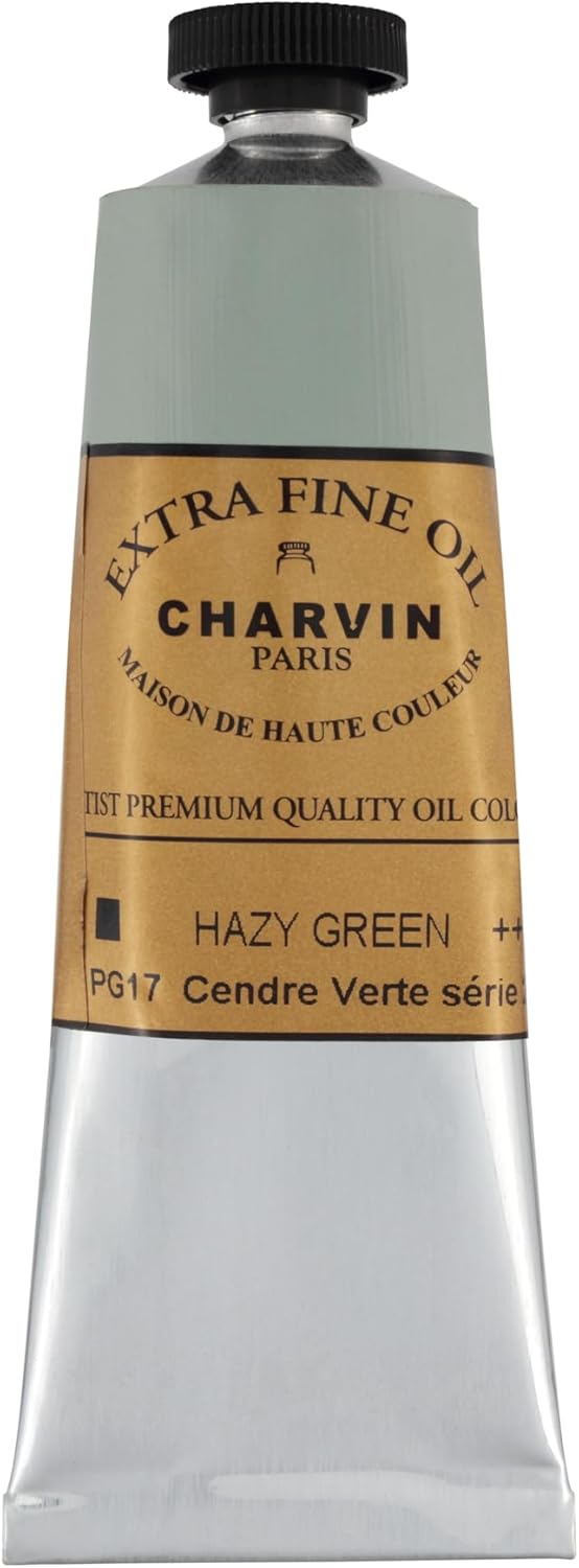 Charvin Extra Fine Oil Paint, Ash Green 60 ml - Triple-Milled, Rich Texture, Poppy Oil-Based, Light-Fast, Handmade, Archival Quality