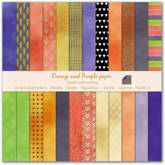 Boho Scrapbook Paper Vintage Flower Pattern Papers Pad 12×12,24 Sheets Double-Sided Bobo Floral Scrapbooking CardStock Paper Pad for Holiday Cardmaking DIY Origami Papers.