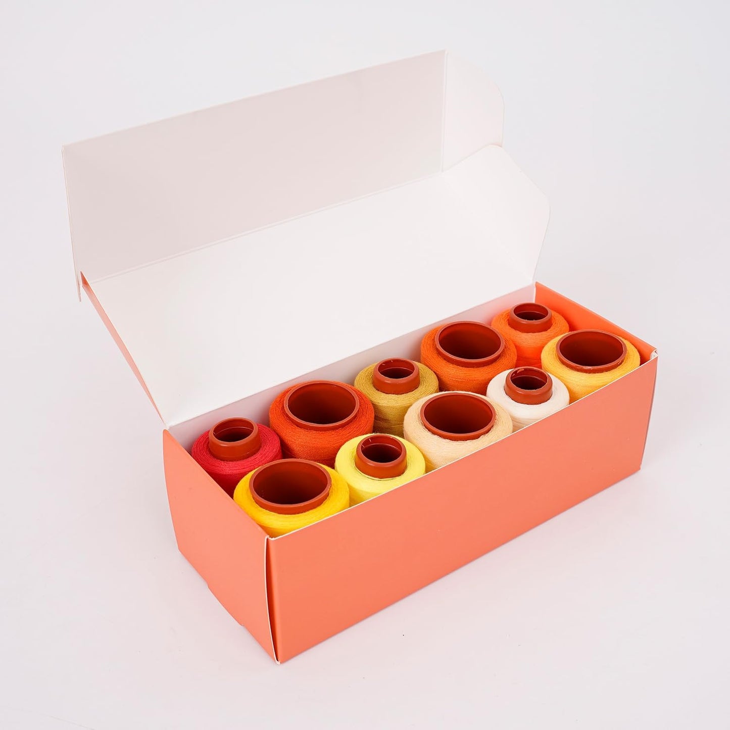 10 Pcs Sewing Thread, All Purpose Sewing Thread, 10 Spools Assorted Colors Each 800 Yards of Polyester Threads for Sewing Machine, Hand Stitching, Quilting, Serger (Yellow Color System)