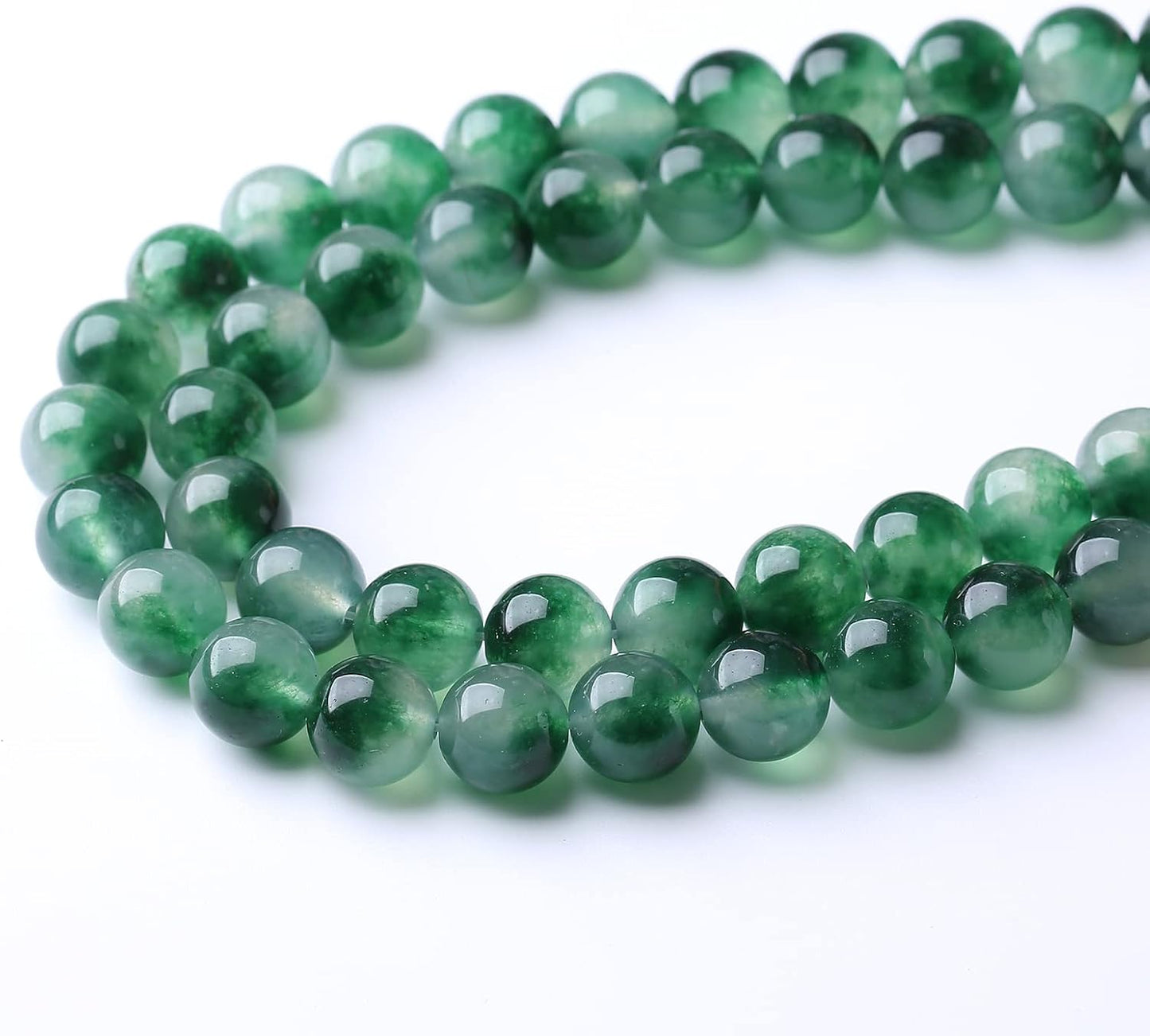 60PCS 6MM Aquatic Agate Stone Beads Energy Healing Beads for DIY Jewelry Bracelet Necklace Making for Jewelry Making 15Inch