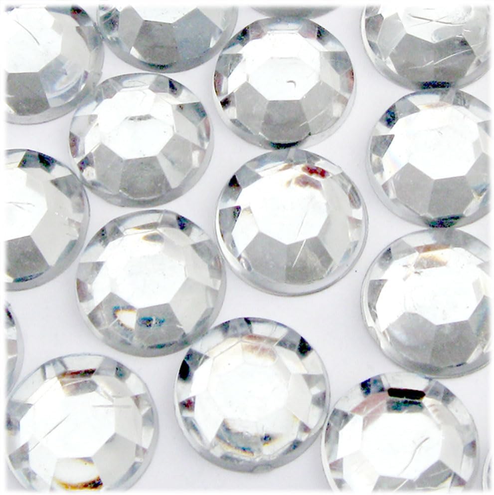 The Crafts Outlet 72pc Rhinestones Round 20mm - Flatback Champagne