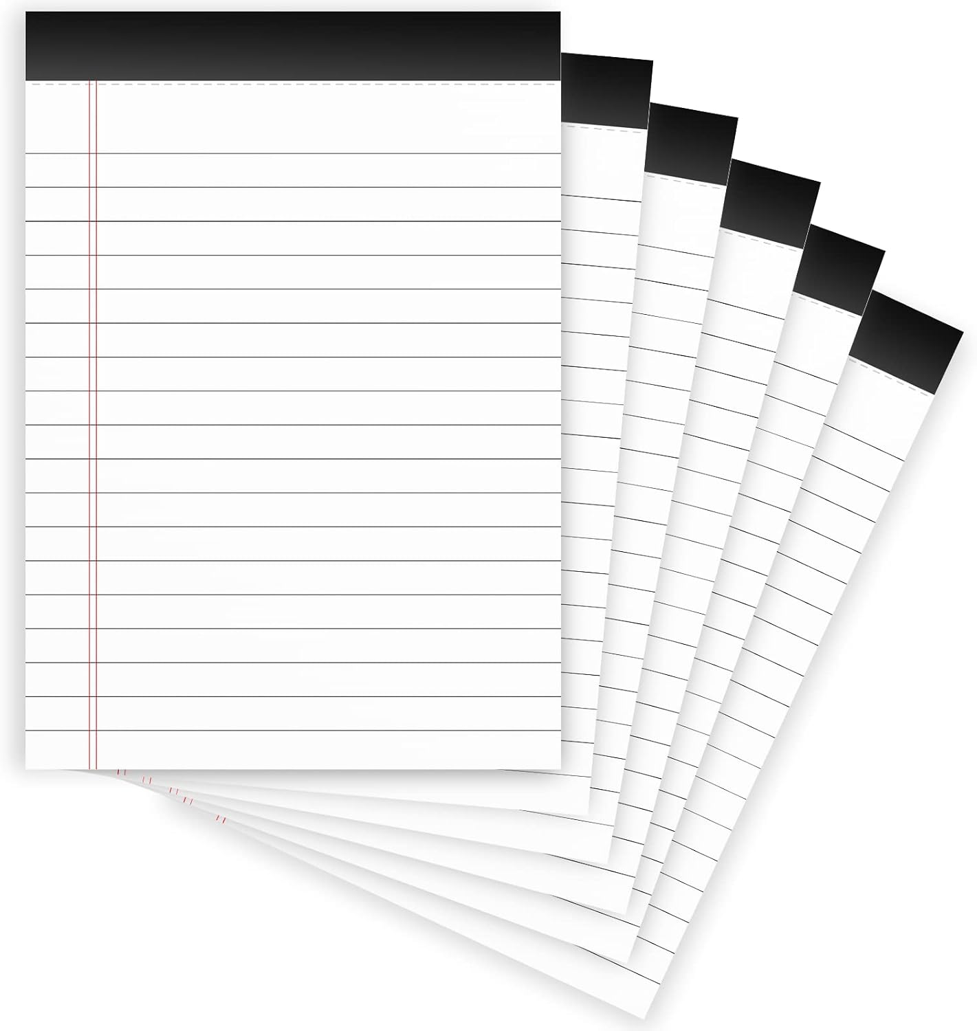 Legal Pads 4x6 with 18-Line College Ruled Small Legal Pads 6 Packs of Mini Legal Note Pads Non-Penetrating Paper, Perforated Writing Pad for School, Office, Business