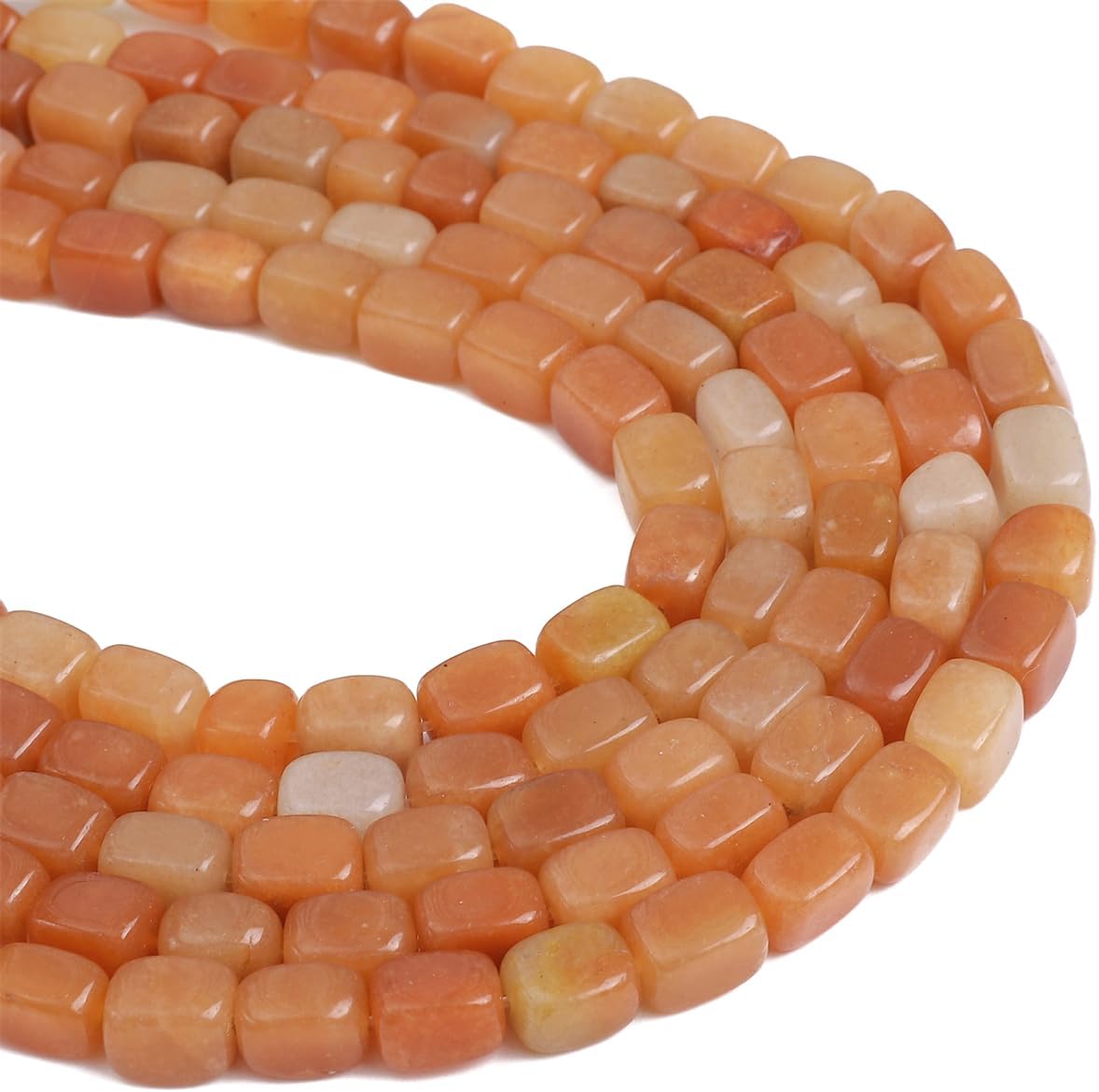 Natural Red Aventurine Cuboid Stone Loose Semi Gemstone Beads for Jewelry Making 8mmx12mm 38cm/Strand