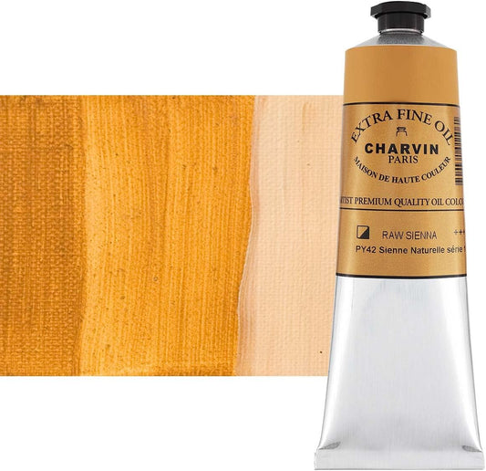 Charvin Extra Fine Oil Paint, Raw Sienna 150 ml - Triple-Milled, Rich Texture, Poppy Oil-Based, Light-Fast, Handmade, Archival Quality