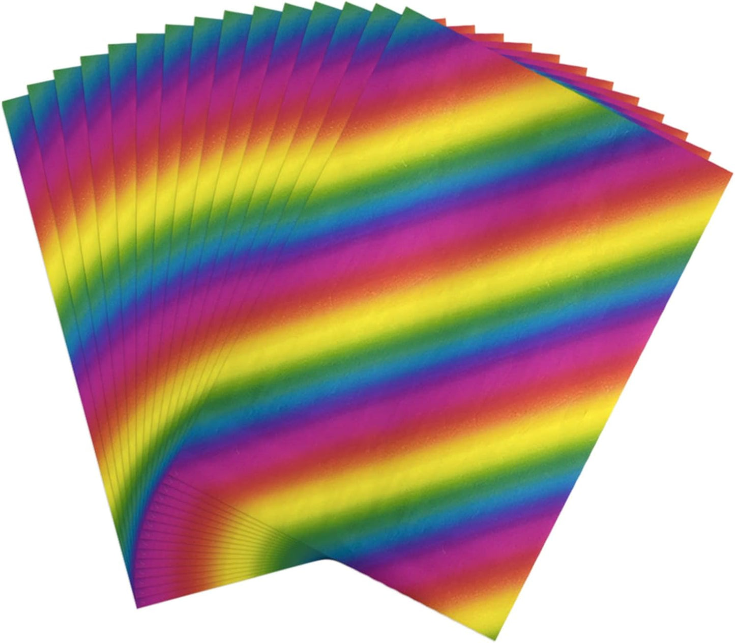 Briartw 20x29cm Hot Foil Paper 50 Sheets Pack Toner Reactive Foil Hot Stamping Foil Paper by Laser Printer and Laminator for Scrapbooking Craft Cardmaking DIY Album (Rainbow, 50 Sheets)
